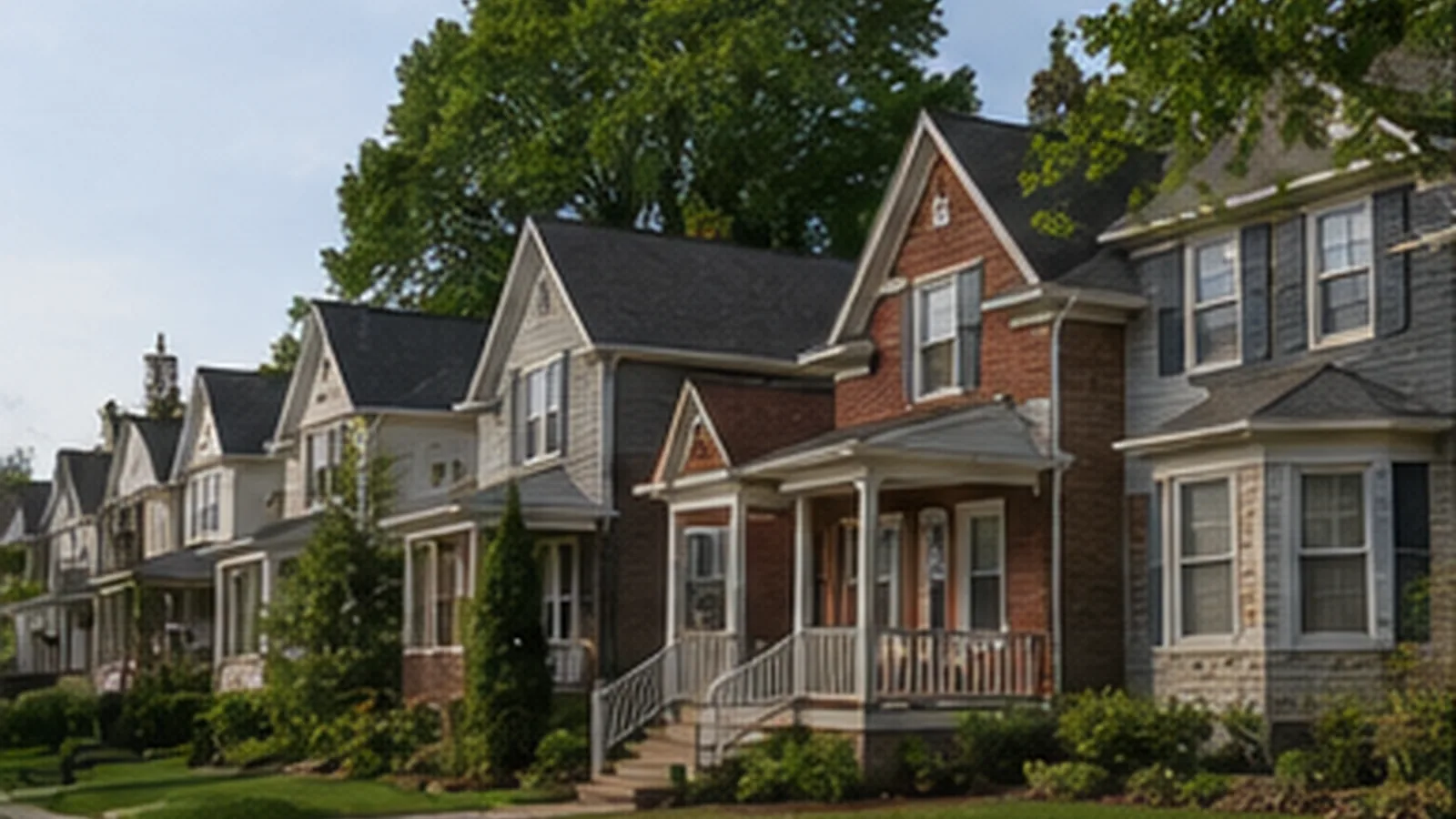 Established suburban homes in a Pennsylvania neighborhood